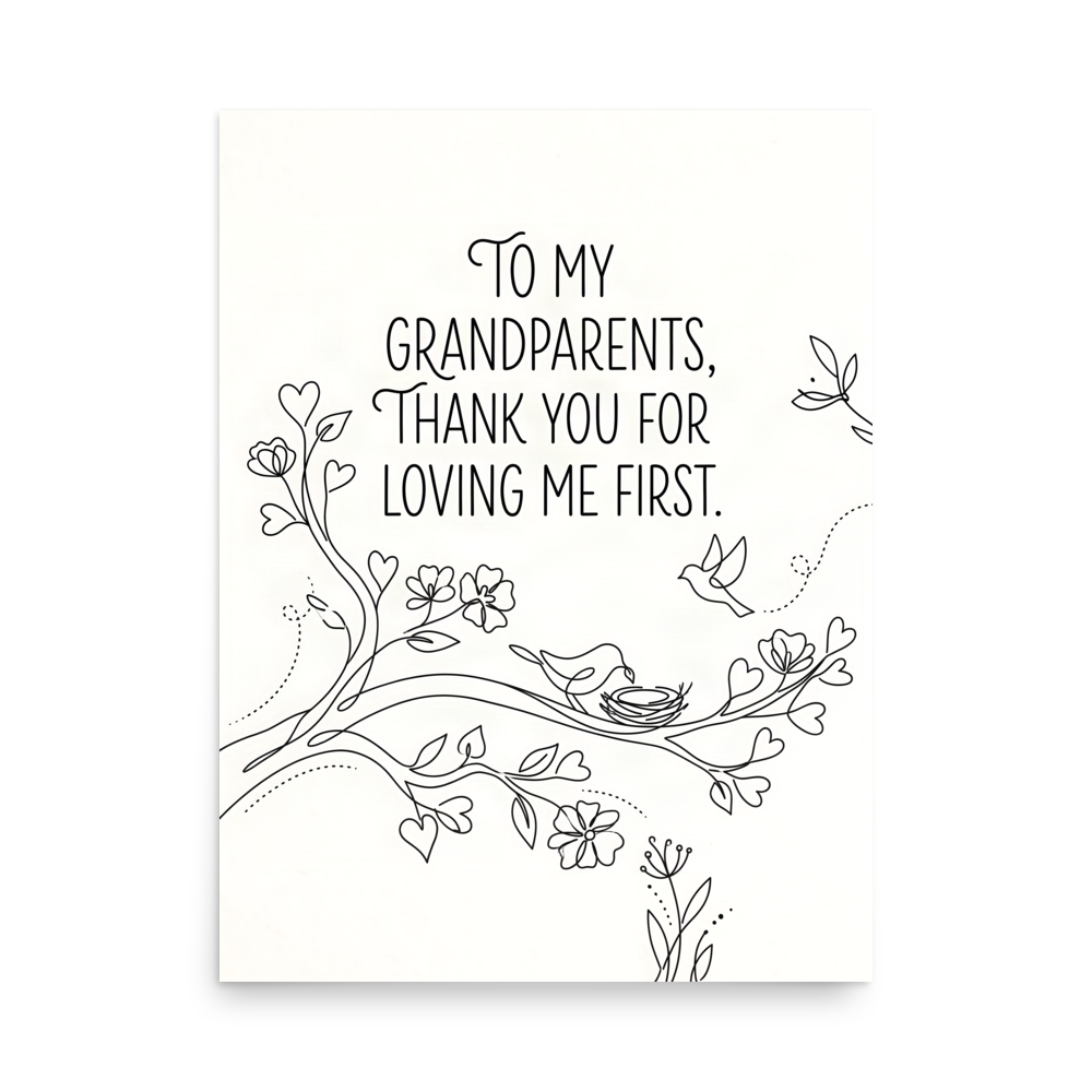 Sentimental Grandparent Birthday Poster - Thank You Gift mockup