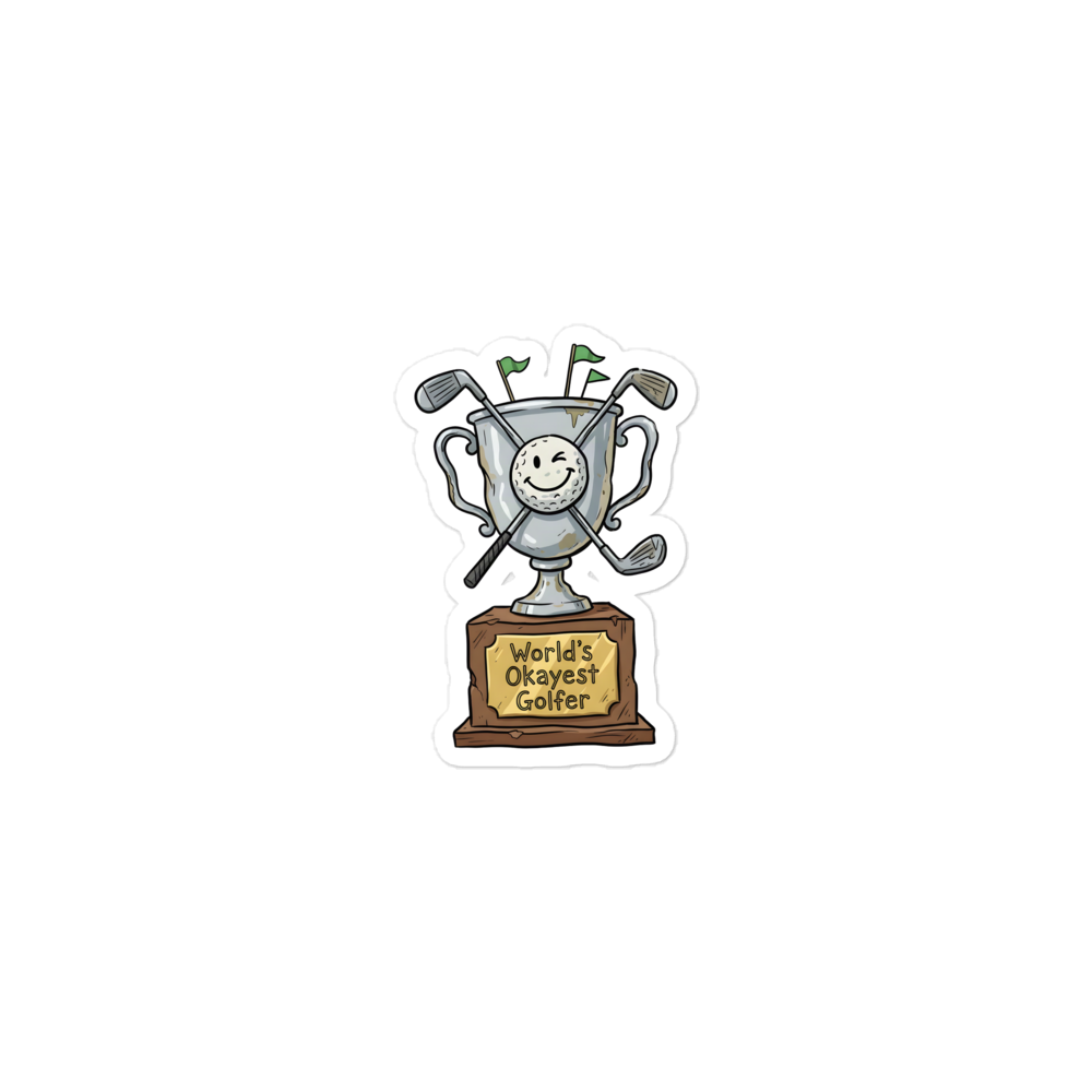 World's Okayest Golfer Sticker - Funny Golf Gift mockup