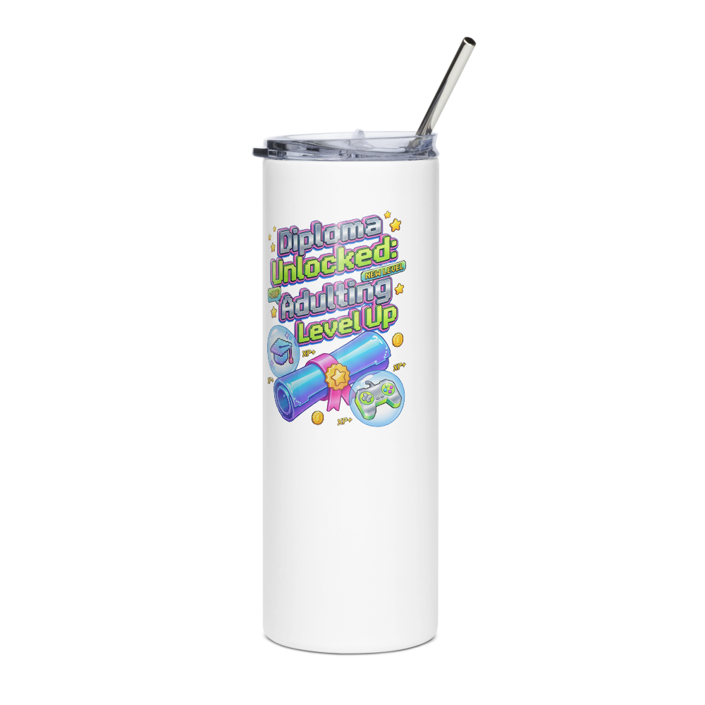 Diploma Unlocked Graduation Tumbler - Funny Grad Gift mockup