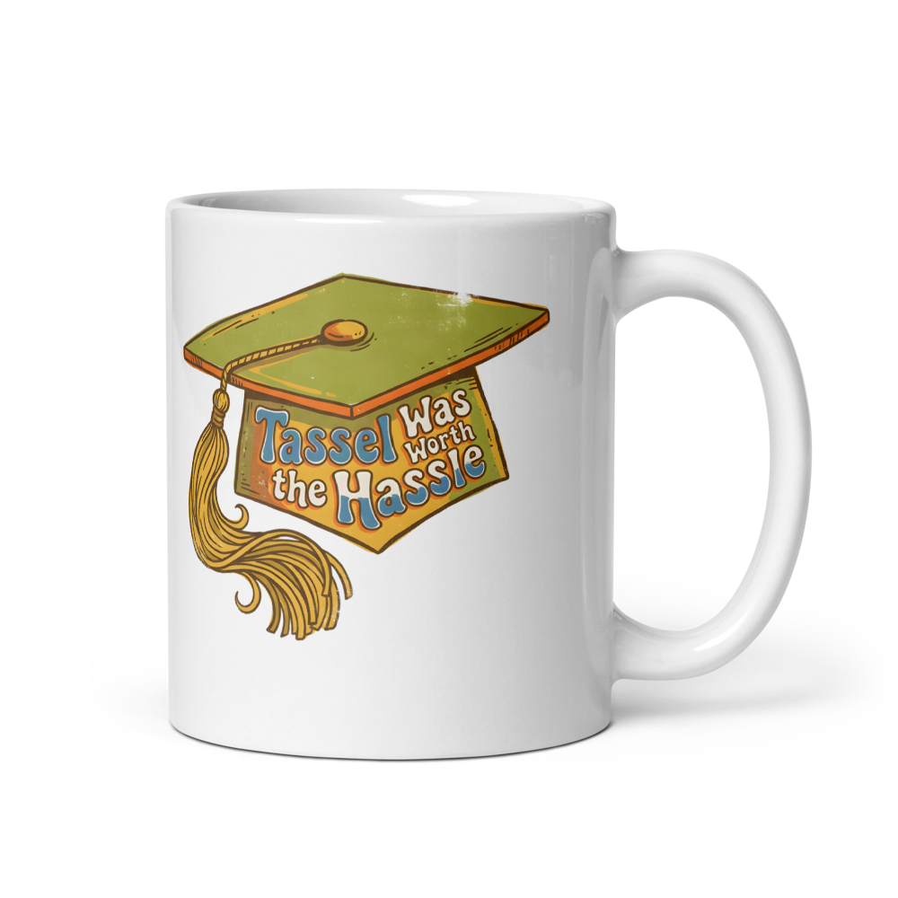 Tassel Was Worth the Hassle Graduation Mug mockup