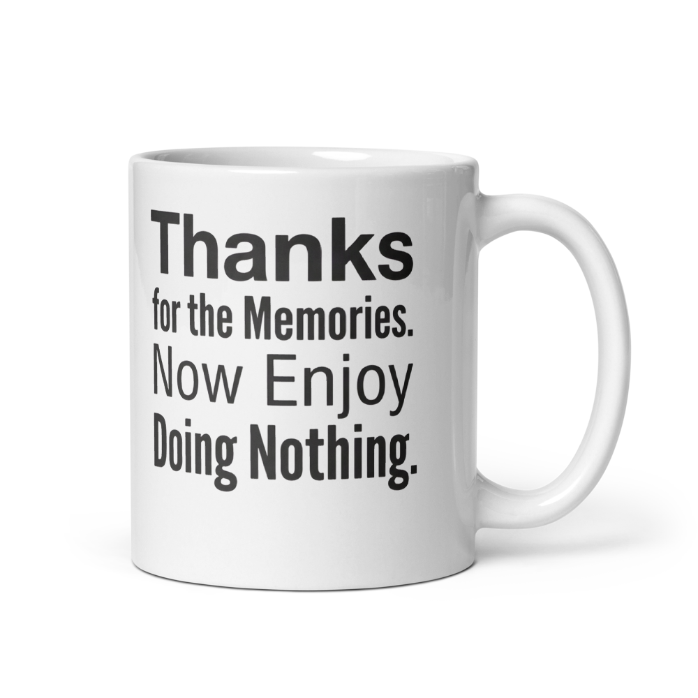 Thanks for the Memories Heartfelt Retirement Mug mockup