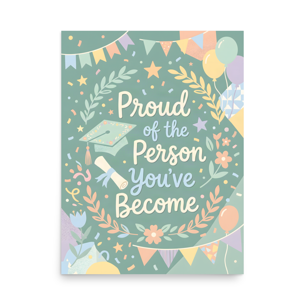 Proud of You Graduation Portrait Poster Gift mockup