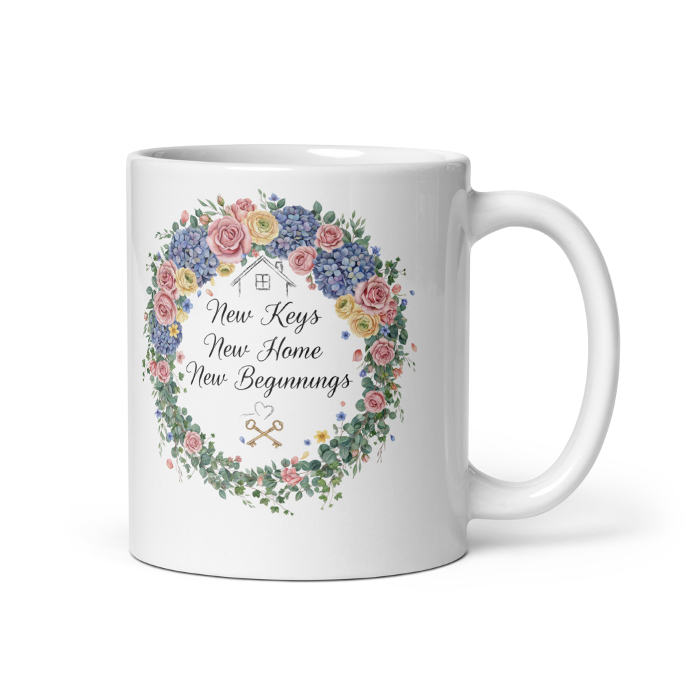 New Keys New Home Mug - Real Estate Closing Gift mockup
