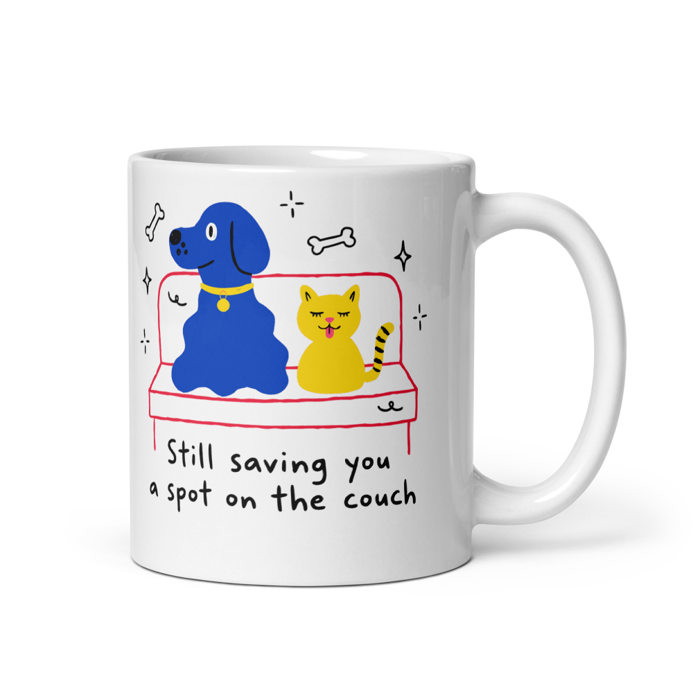 Saving You a Spot on the Couch Pet Memorial Mug mockup