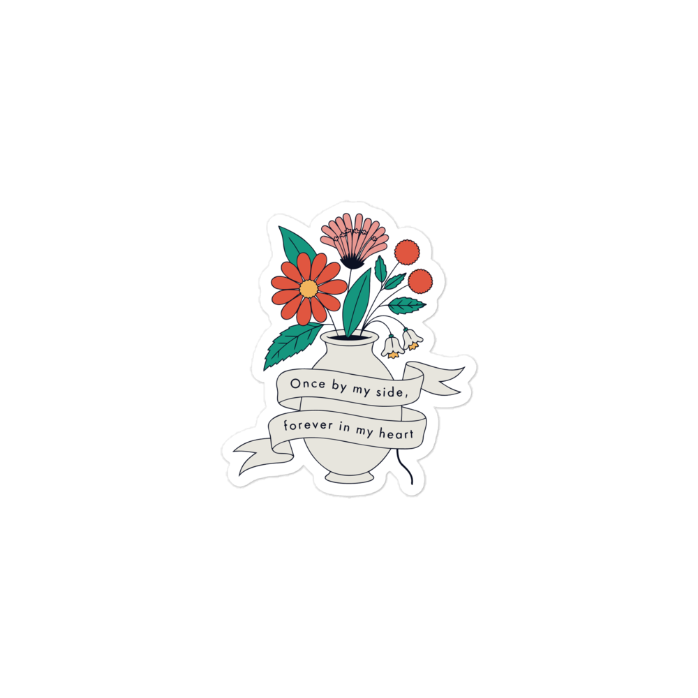 Forever in My Heart Pet Memorial Sticker mockup
