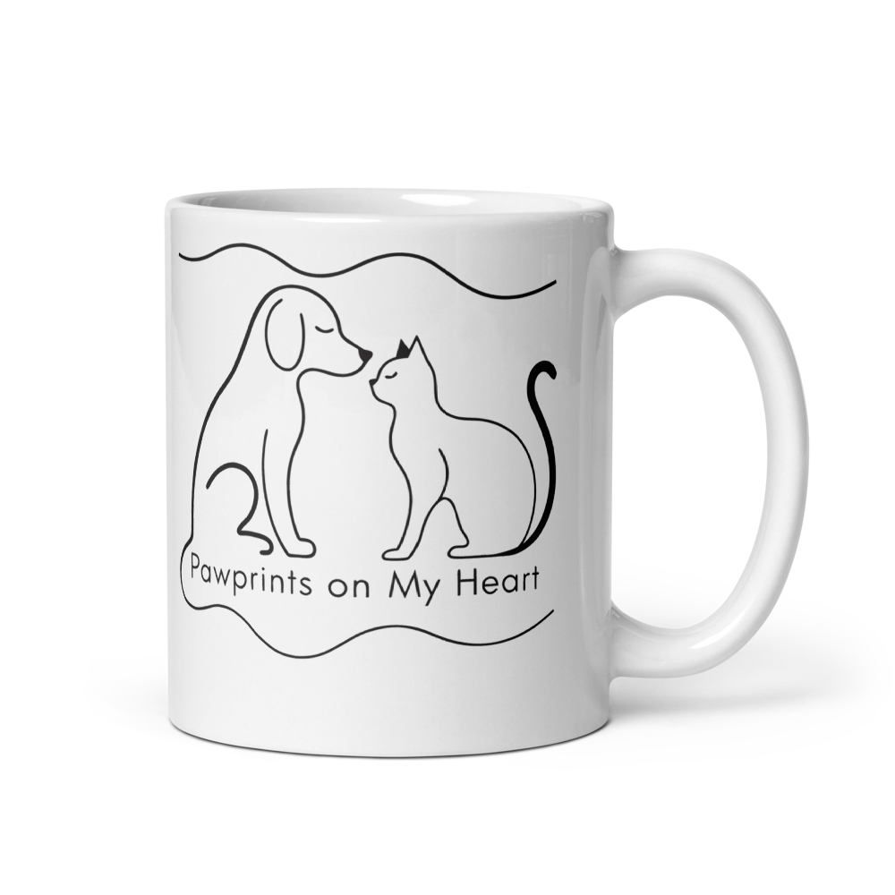 Pawprints on My Heart Pet Memorial Mug mockup