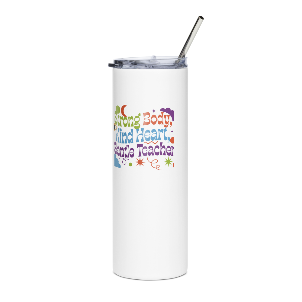 Strong Body Kind Heart Yoga Instructor Tumbler mockup