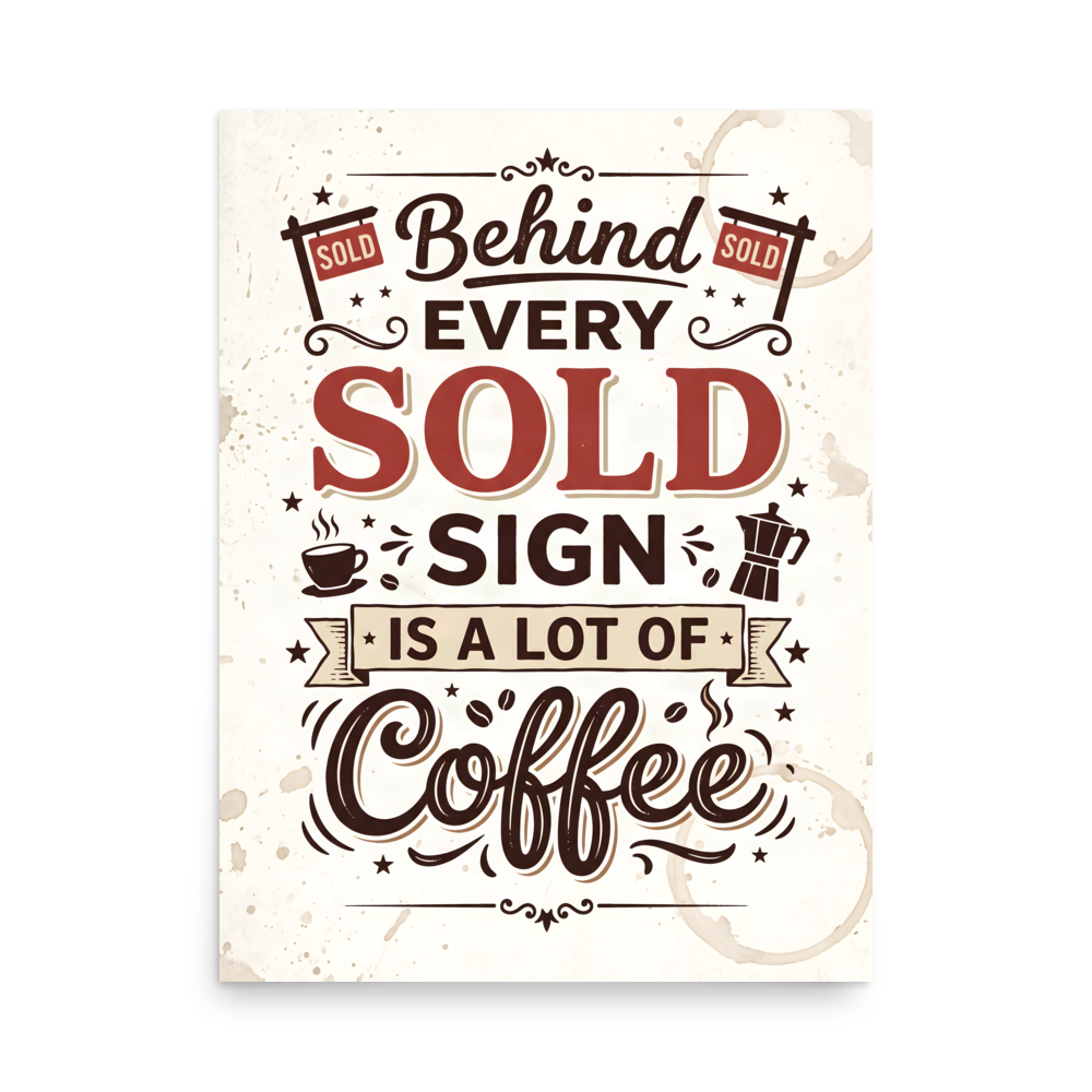 Real Estate Agent Appreciation Poster - Sold Sign Tribute mockup