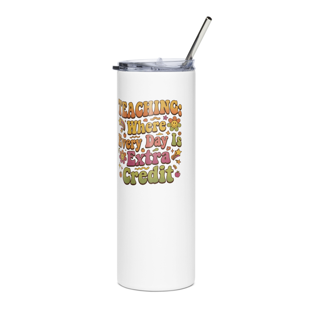 Teaching Extra Credit Funny Teacher Tumbler Gift mockup