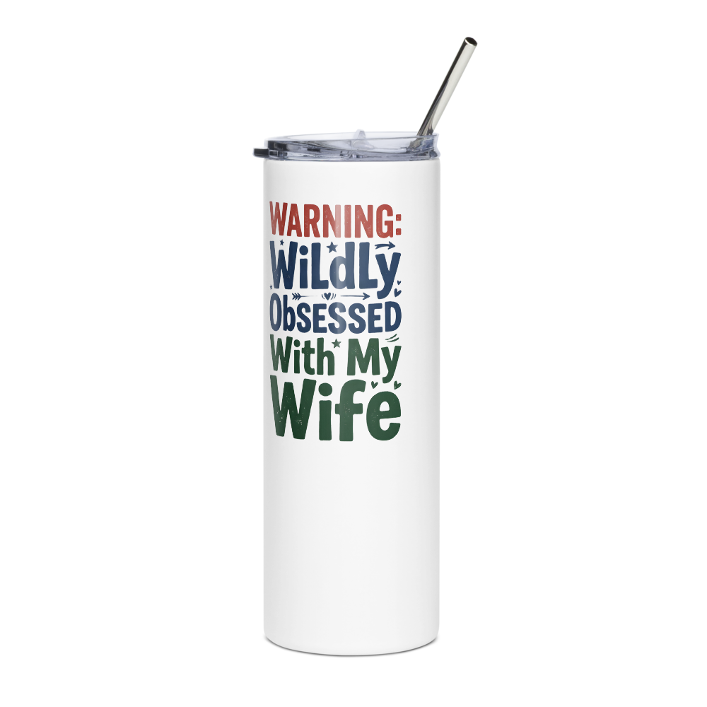 Funny Lovers Day Gift for Wife - Obsessed Tumbler mockup