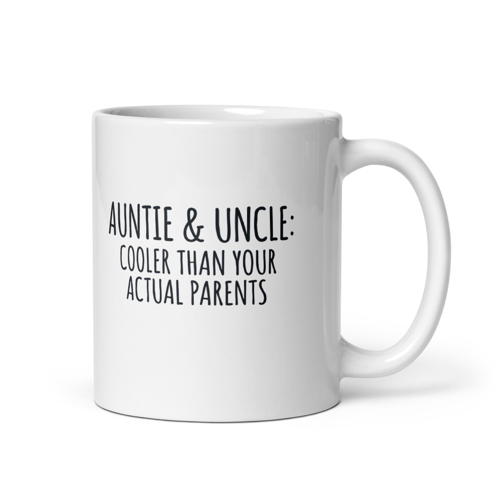 Auntie & Uncle Cooler Than Your Parents Mug mockup