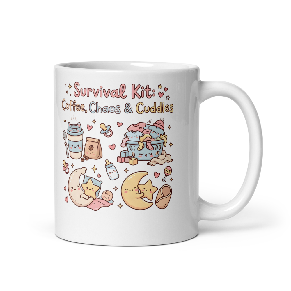 New Parent Gift Mug - Coffee Chaos Cuddles mockup