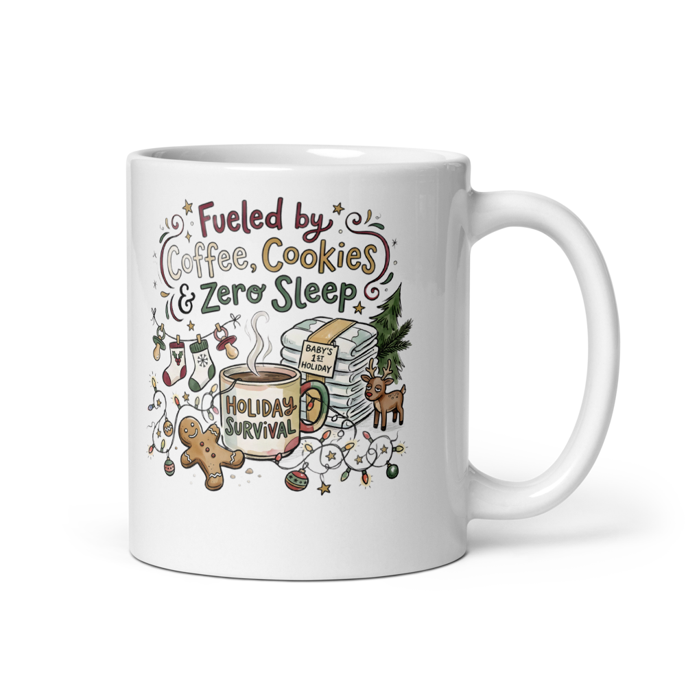 New Parent Christmas Mug - Funny Sleepless Holiday Gift mockup