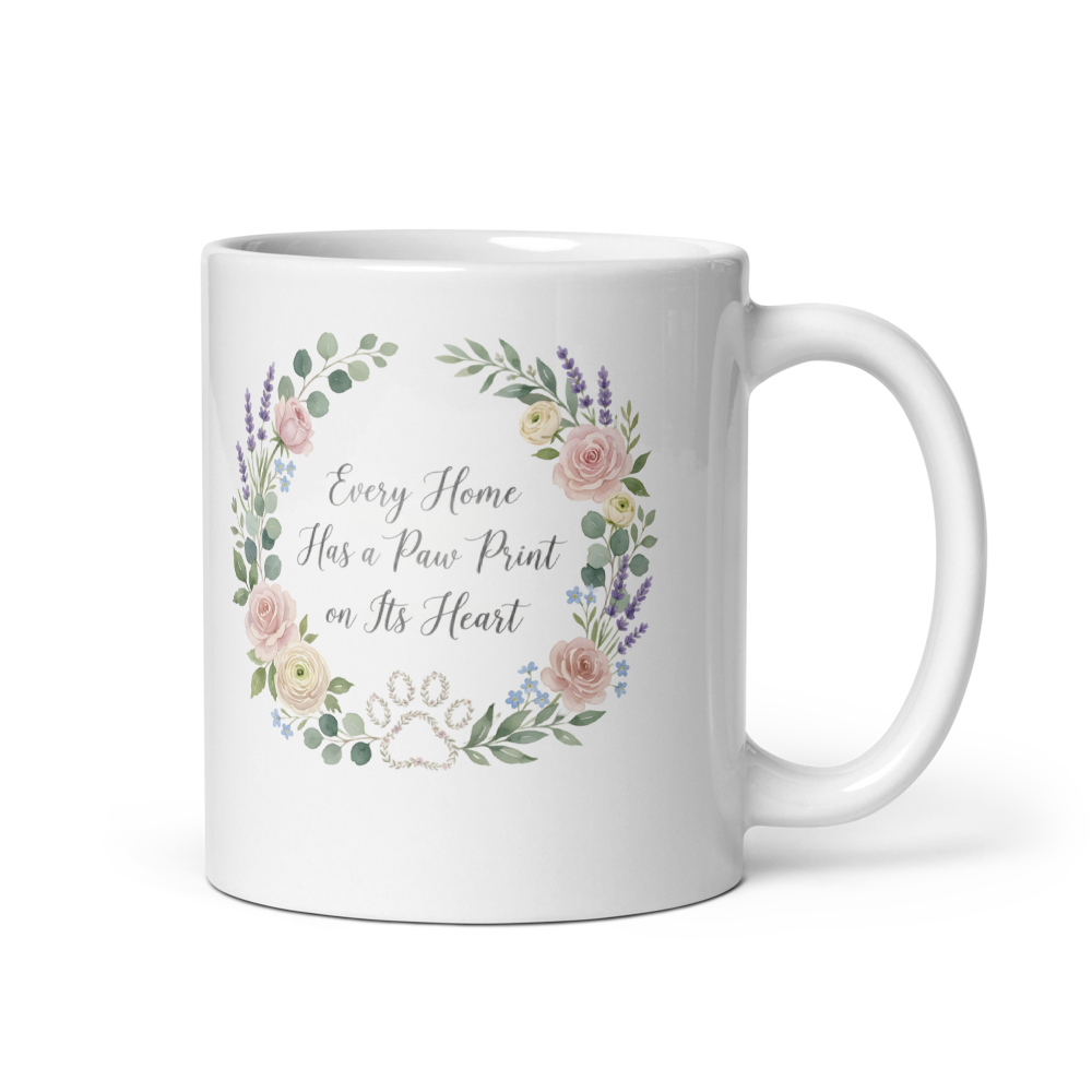 Pet Memorial Mug - A Paw Print on Our Heart mockup
