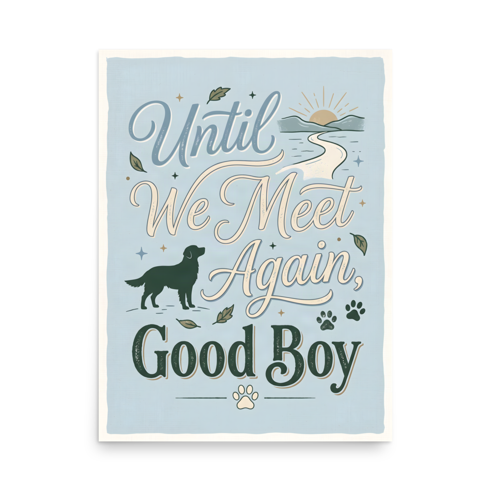 Dog Memorial Poster - Until We Meet Again mockup