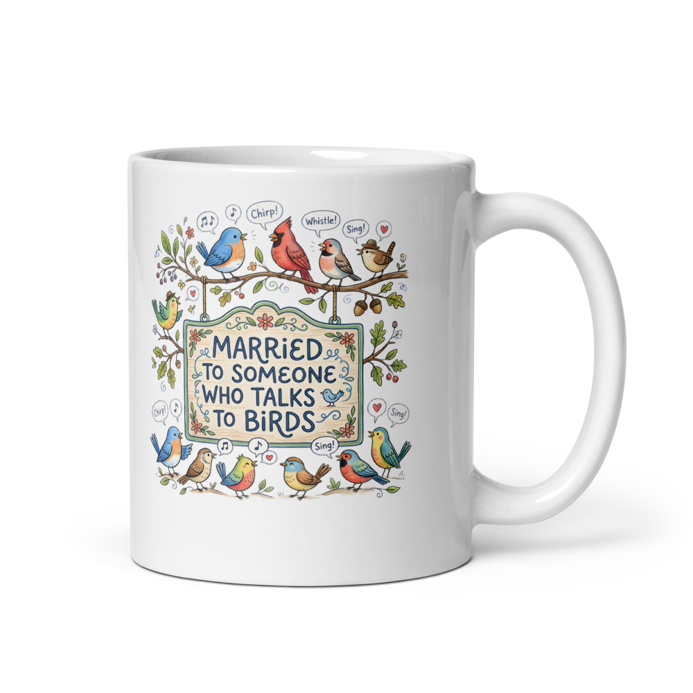 Married to Someone Who Talks to Birds - Anniversary Mug mockup