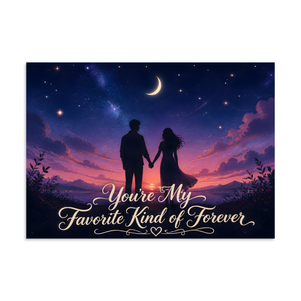 You're My Favorite Forever Romantic Couple Poster mockup
